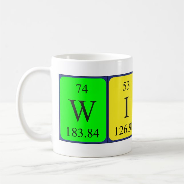 Mug Boug de nom de table périodique sorcière (Gauche)