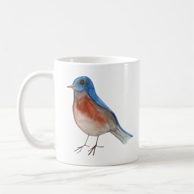 Mug Boug de peinture à l'aquarelle d'oiseaux du jardin (Gauche)