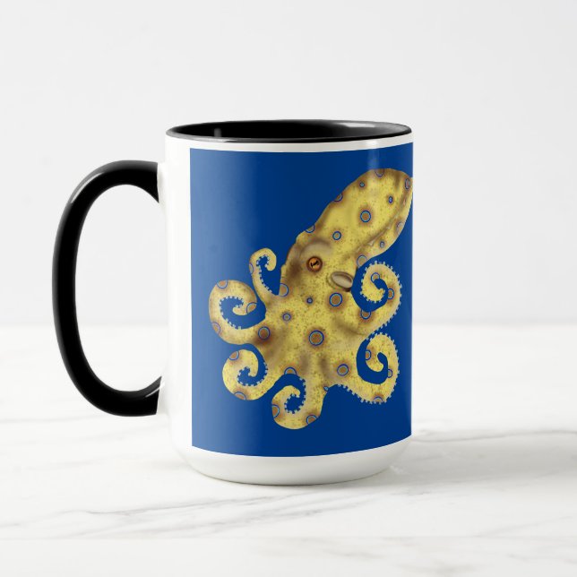 Mug Boug de poulpe à anneau bleu (Gauche)