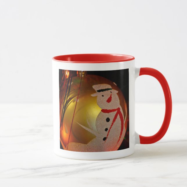 Mug Boug d'ornement de Noël de Snowman givrée (Droite)