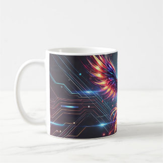 Mug Boug en céramique Phoenix - Vibrant futuriste