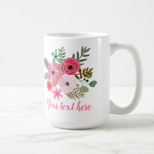 Mug Boug floral personnalisé Bouquet de fleurs idée ca