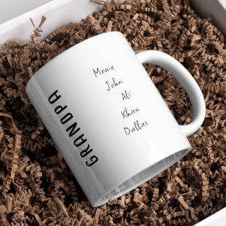 Mug Boug grand-père personnalisé avec des noms de peti