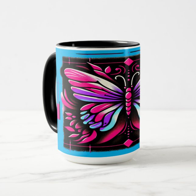 Mug Boug personnalisable "Bright Butterfly" (Devant gauche)