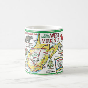 Mug Boug Vintage coloré de Virginie-Occidentale
