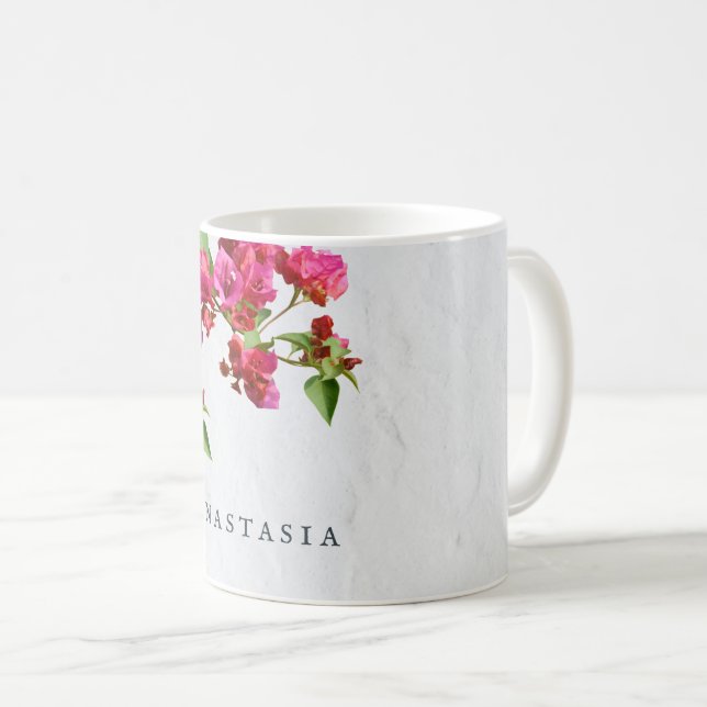 Mug Bougainvilliers Floral Méditerranée Grecque (Devant droit)