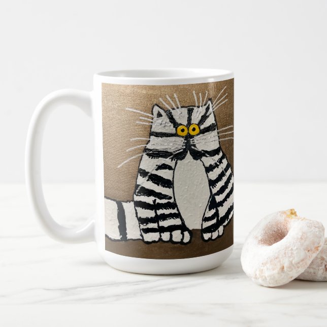 Mug Bouge à café Botero's Cat (Avec donut)