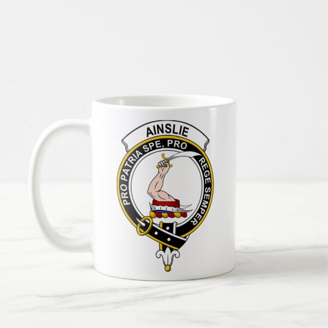 Mug Bouge de café Ainslie Tartan - taille 11oz (Gauche)