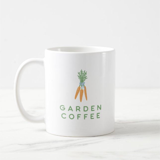 Mug Bouge de café de jardin aux carottes (Gauche)