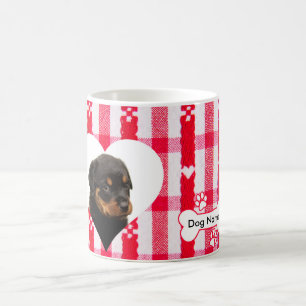 Mug Bouge de café Rotweiler en forme de coeur personna