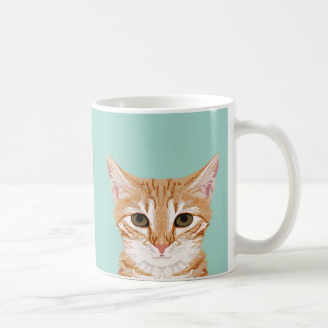 Mug Bouge de chat Tabby Orange - Jolie Dame de chat (Droite)