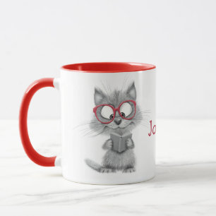 Mug Bouge de lecture de chat mignonne personnalisée av