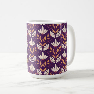 Mug Bouge florale de rêve blanc et violet