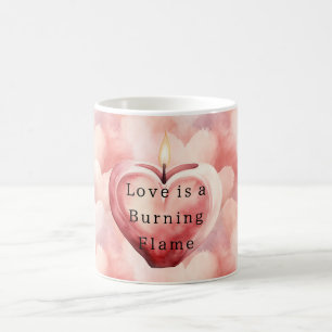 Mug Bougie Flamme Brûlante Love Hearts
