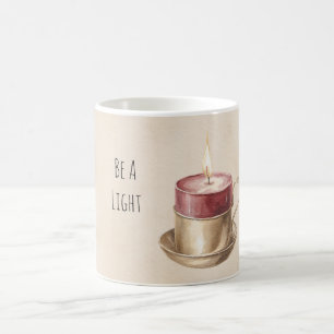 Mug Bougie rouge dans l'or soit une lumière