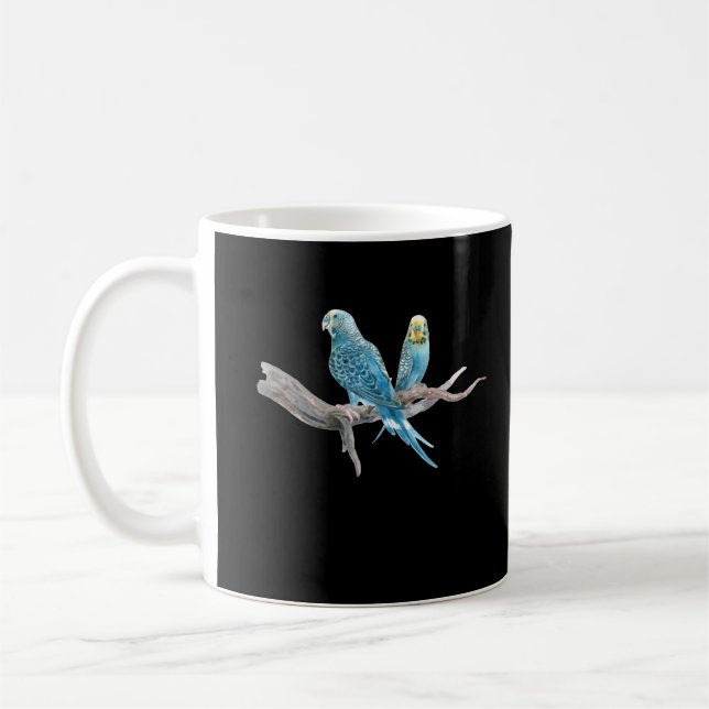 Mug Bougies Aquarellées Cute Parakeet Couple (Gauche)
