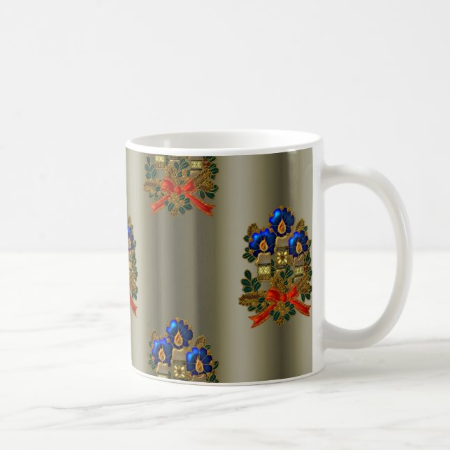 Mug Bougies et couronne de Noël (Droite)