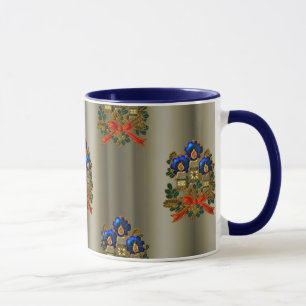 Mug Bougies et couronne de Noël