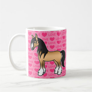 Mug Boukskin Cartoon Gypsy Vanner Shire Love