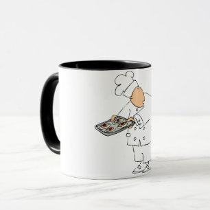 Mug Boulanger Chef de Dessin Animé Drôle avec Plateau