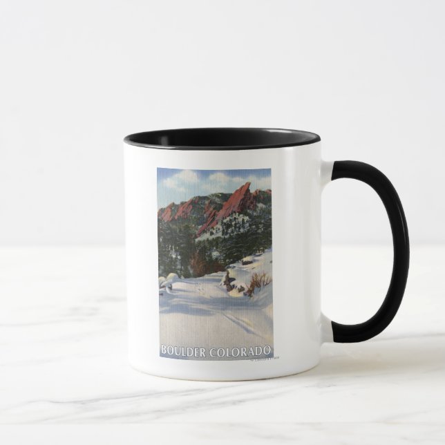 Mug Boulder, Colorado - Flatirons en hiver (Droite)