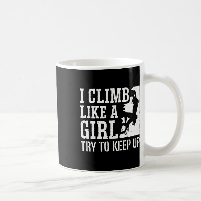 Mug Bouldering Mountain Climber Rock Climbing Girl  (Droite)