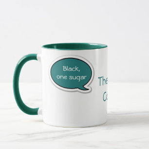 Mug Boule de café de bulle de la parole verte personna