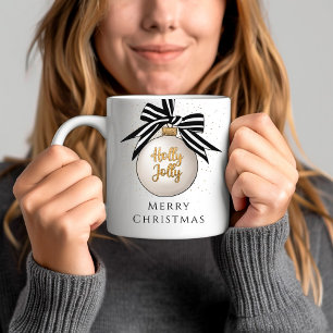 Mug Boule de Noël Joyeux Noël Noir Et Blanc
