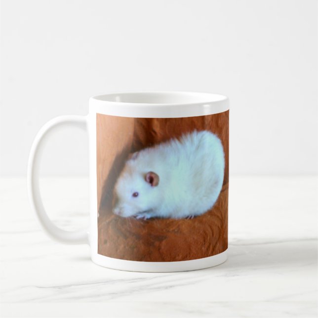 Mug Boule de rat blanc de boule de neige (Gauche)