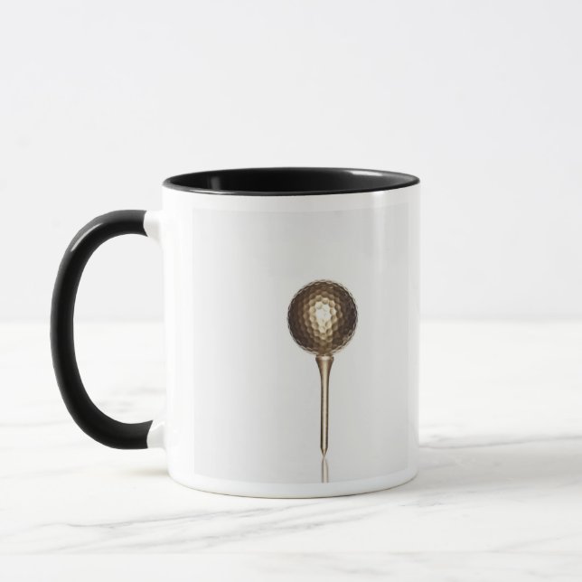 Mug Boule et pièce en t de golf d'or (Gauche)