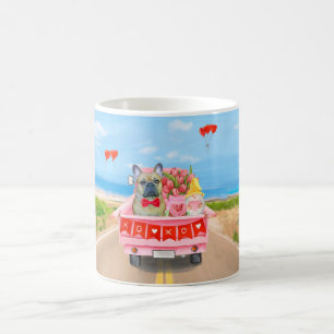 Mug Bouledogue français camion de la Saint-Valentin