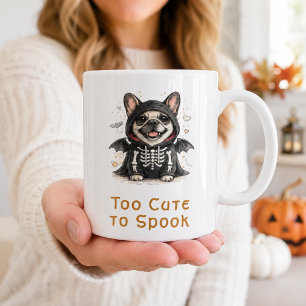 Mug Bouledogue français Halloween Mignon squelette