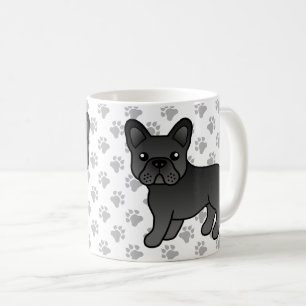Mug Bouledogue français noir Chien de dessin animé mig