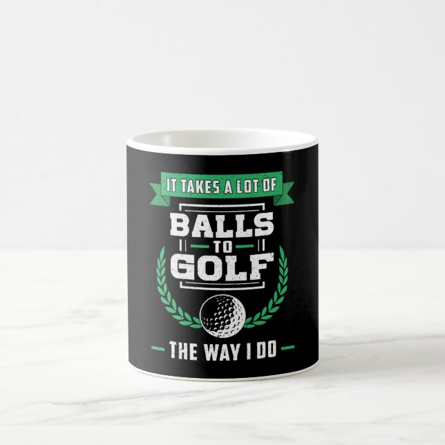 Mug Boules de Golf Joueur Golfing Sports Drôle (Centre)