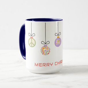 Mug Boules de Noël Groovy Personnalisées