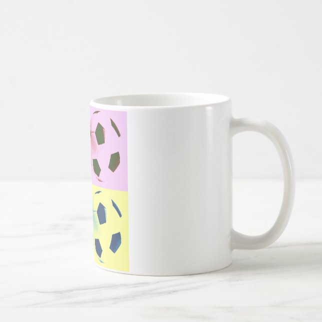 Mug Boules de soccer pop art (Droite)
