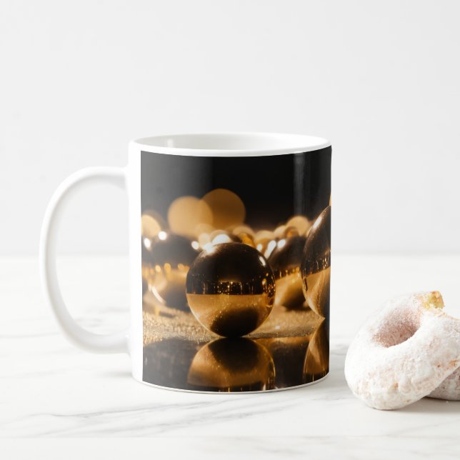 Mug Boules dorées 001 (Avec donut)