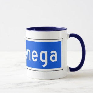 Mug Boulevard de Cienega de La, Los Angeles, plaque de