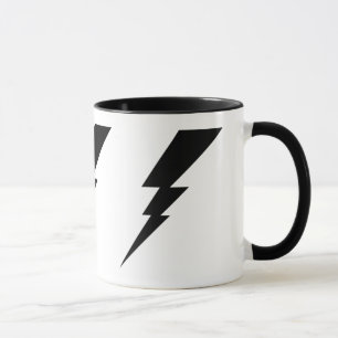 Mug Boulon de foudre noir Flash.