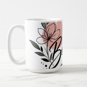 Mug Bouquet de fleurs à l'aquarelle élégant Floral vin