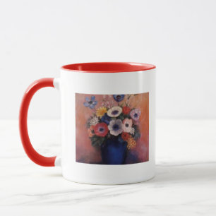 Mug Bouquet-de-fleurs-dans-un-vase-bleu-Odilon Redon