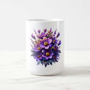 Mug Bouquet de fleurs violettes