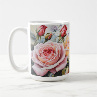 Mug Bouquet de roses - Fleur Pastel Classique