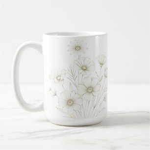 Mug Bouquet délicat de cosmos en ligne artistique élég