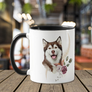 Mug Bouquet d'hiver de Malamute en Alaska