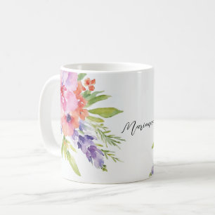 Mug Bouquet floral aquarelle