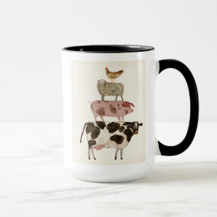 Mug Bourgeons de basse-cour - vache, porc, moutons, et