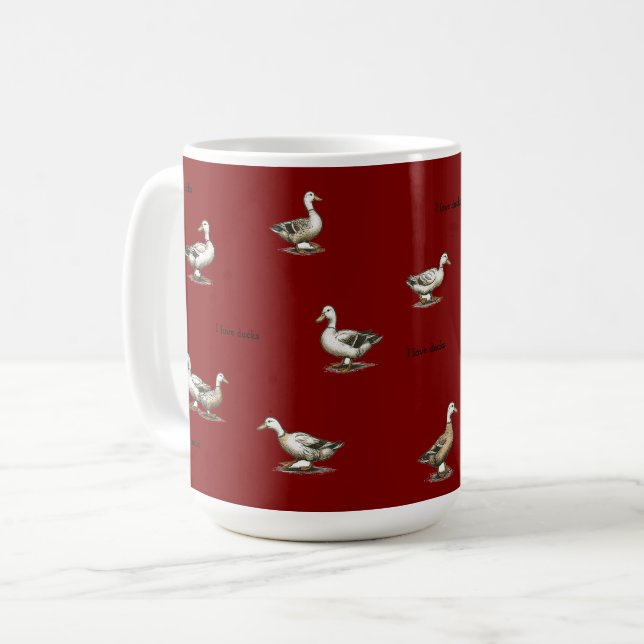 Mug Bourgogne J'aime les canards (Devant gauche)