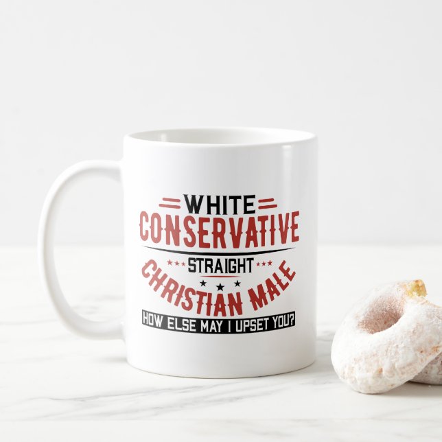 Mug Bouteille à café conservatrice blanche (Avec donut)