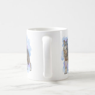 Mug Bouteille à café de la faune du loup
